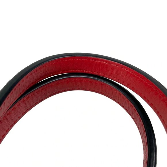 Auth CHRISTIAN LOUBOUTIN Hippolock Mini Black Red Leather Rubber - Picture 10 of 14